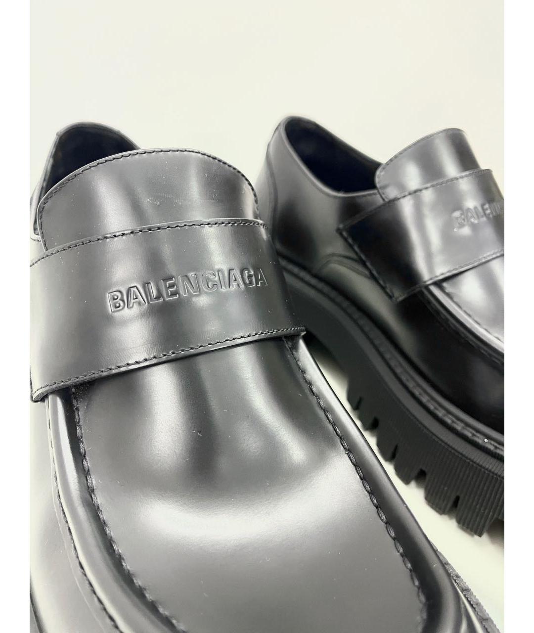 BALENCIAGA Черные кожаные низкие ботинки, фото 5