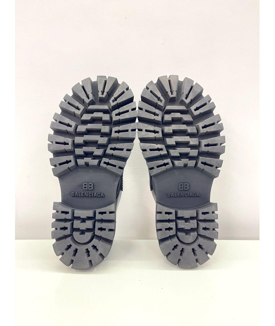 BALENCIAGA Черные кожаные низкие ботинки, фото 7