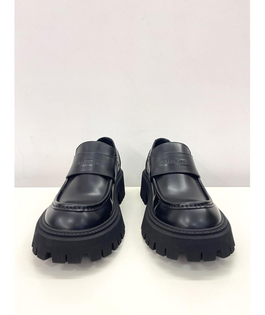 BALENCIAGA Черные кожаные низкие ботинки, фото 4