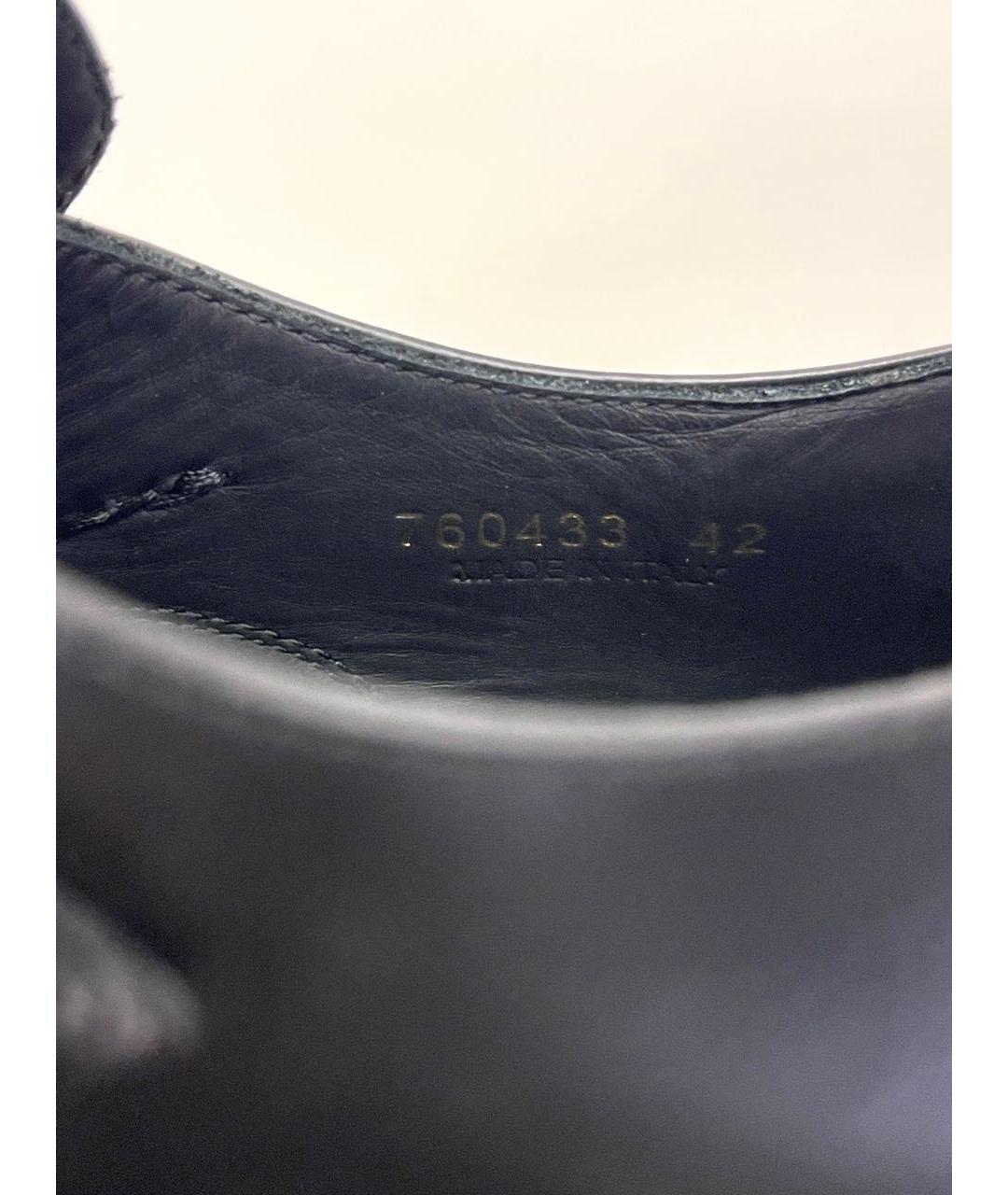 BALENCIAGA Черные кожаные низкие ботинки, фото 8