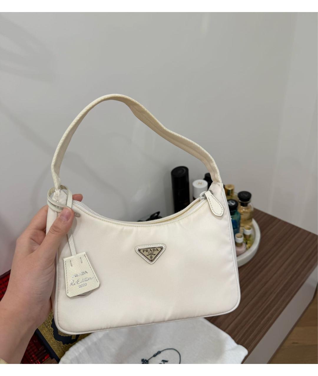 PRADA Белая сумка с короткими ручками, фото 2