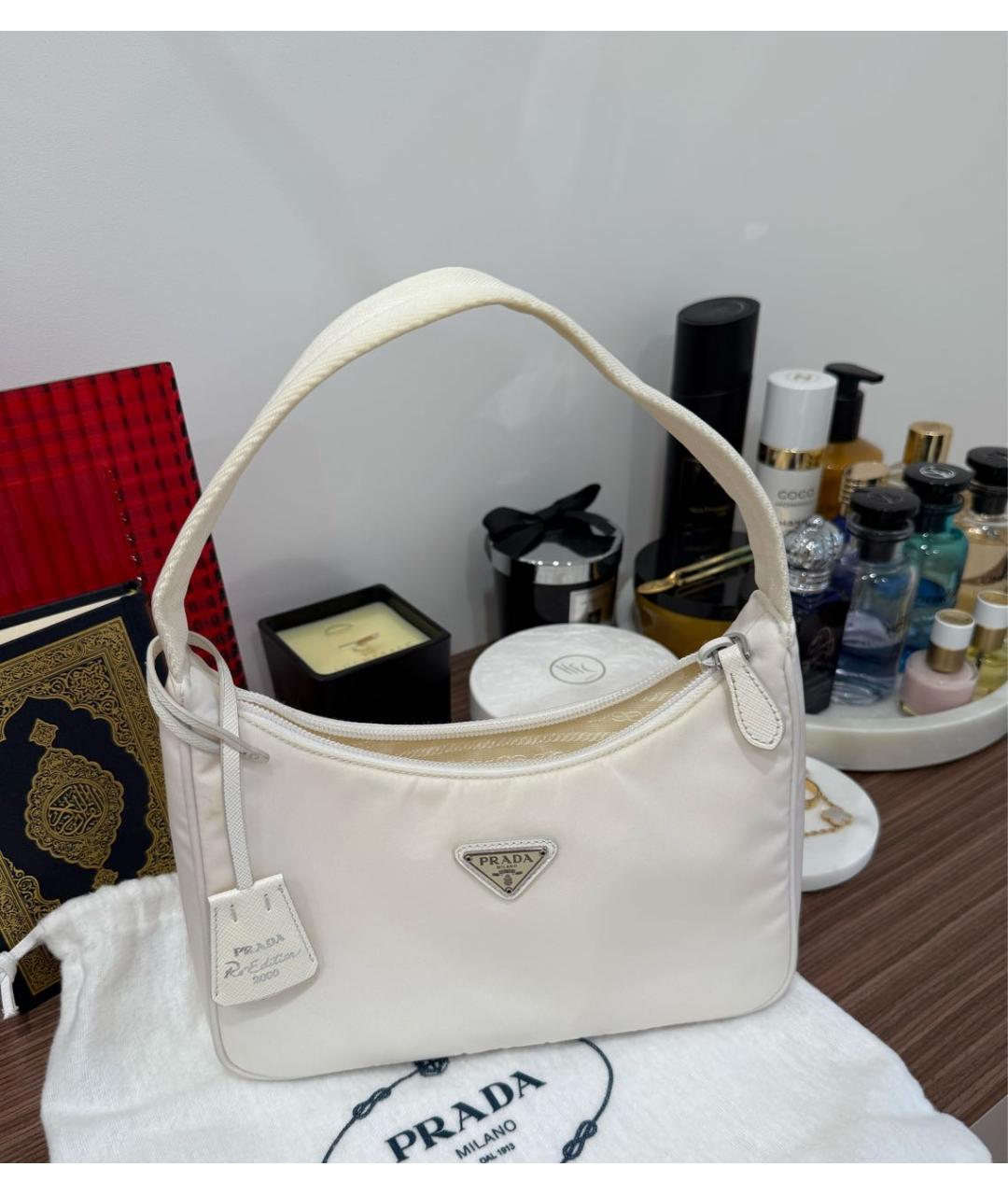 PRADA Белая сумка с короткими ручками, фото 7