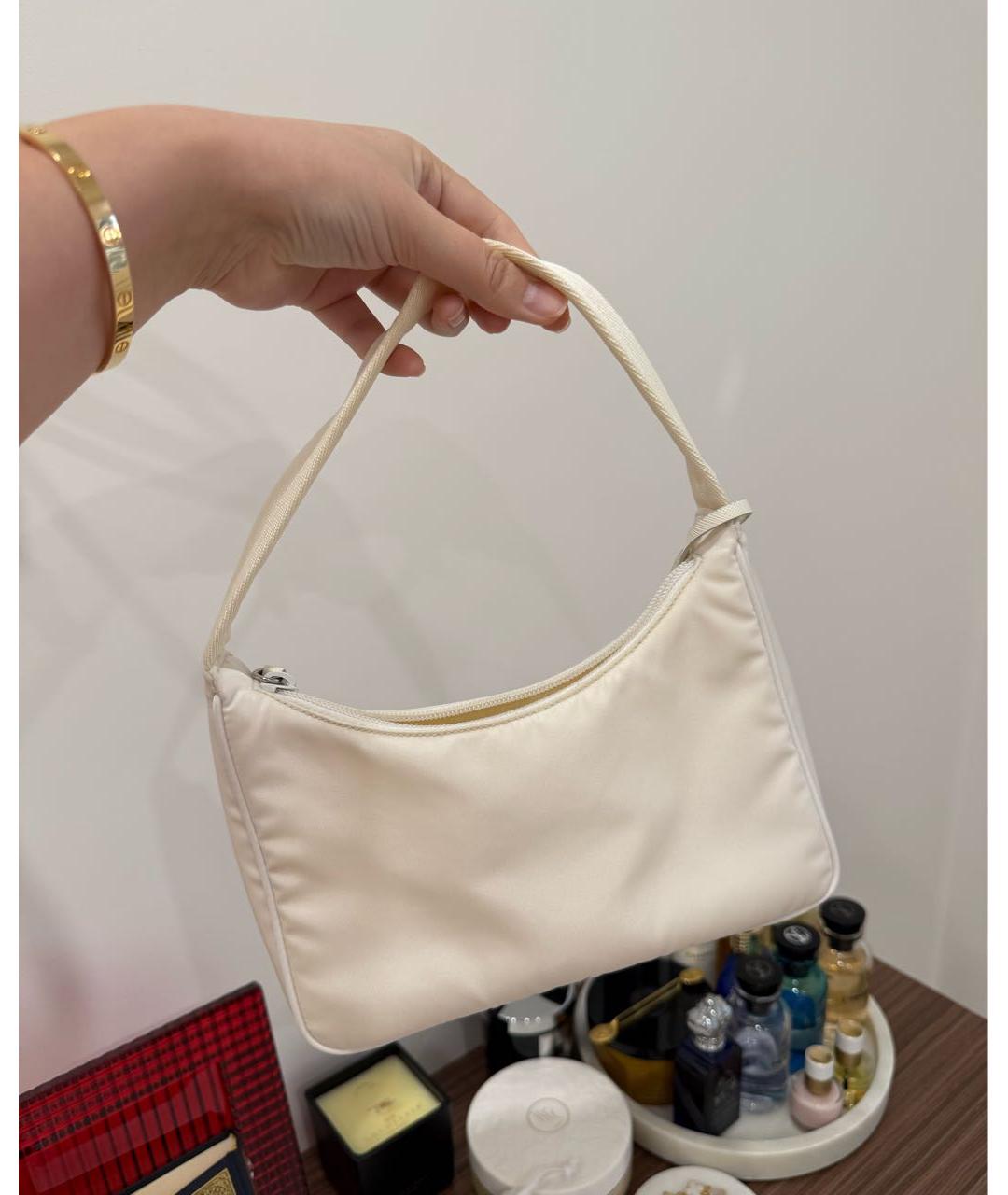 PRADA Белая сумка с короткими ручками, фото 6