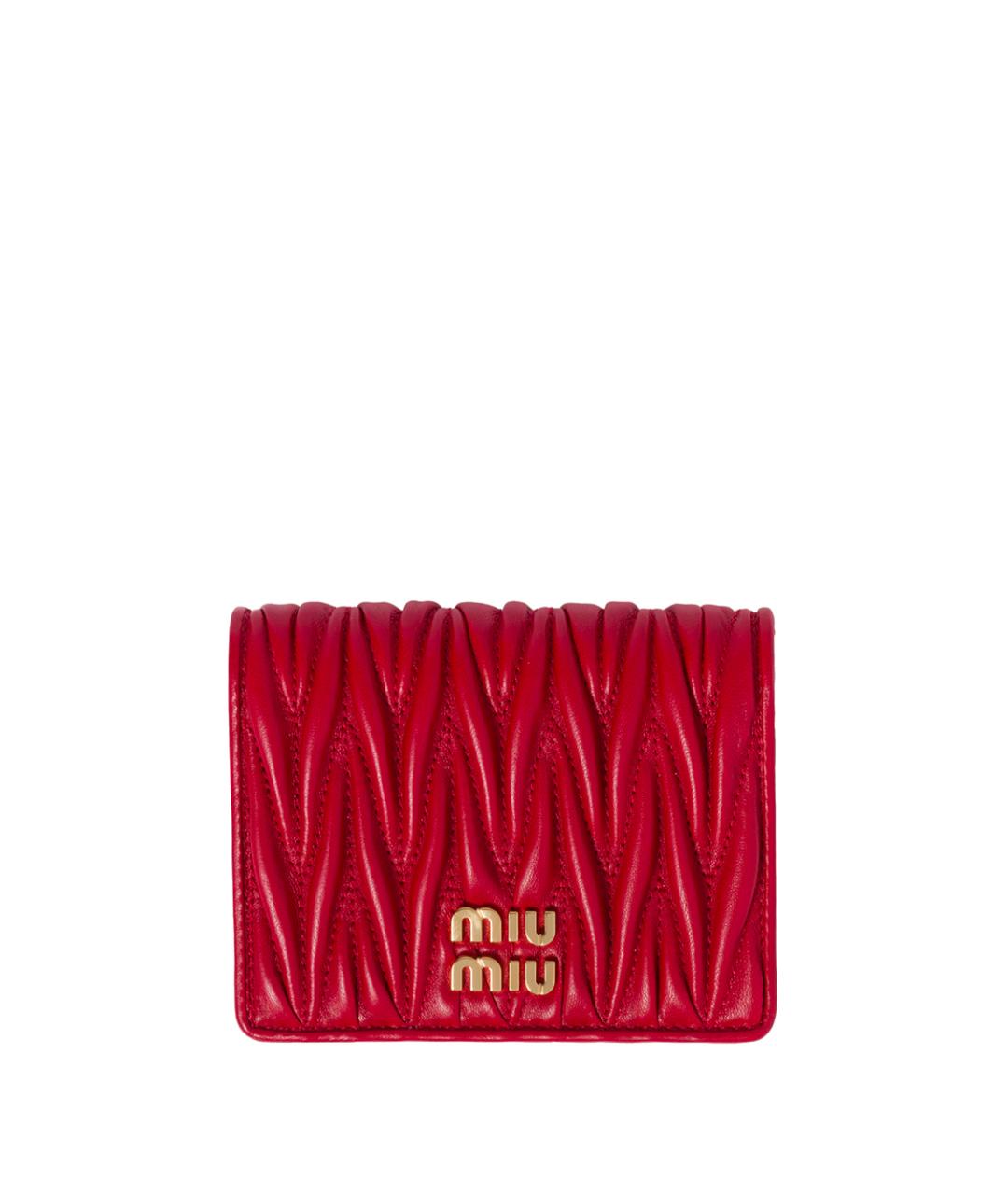 MIU MIU Красный кожаный кошелек, фото 1