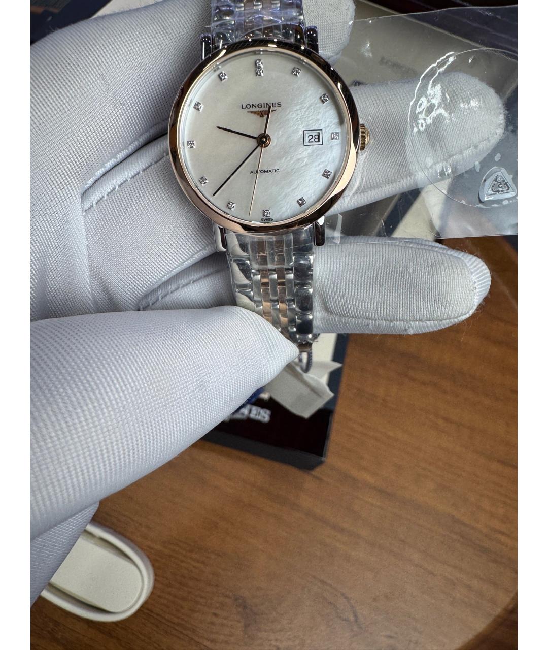 LONGINES Белые часы из розового золота, фото 5