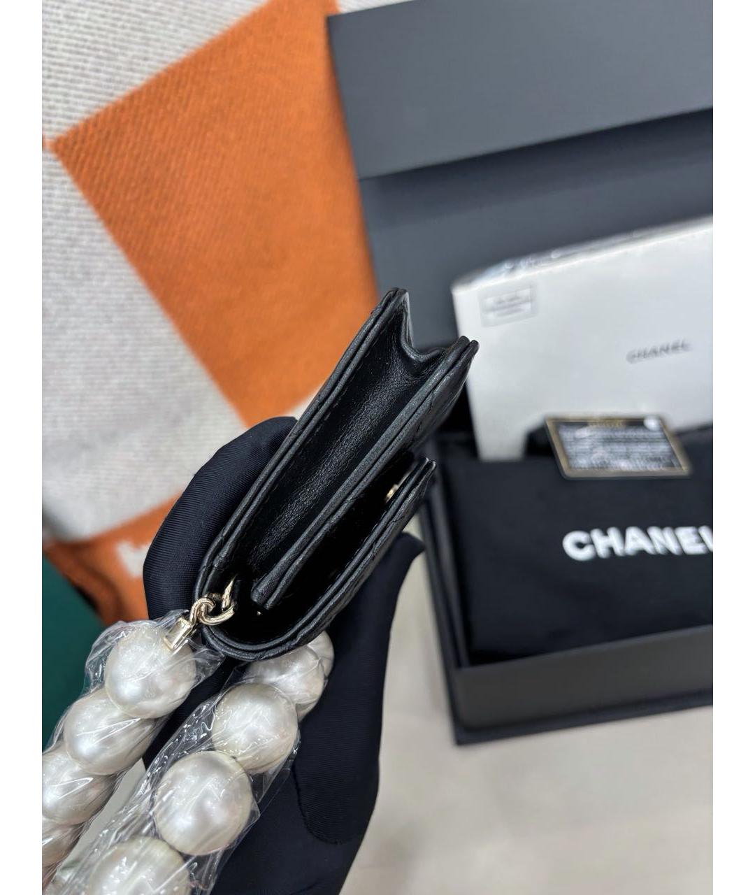 CHANEL Черная кожаная сумка через плечо, фото 8