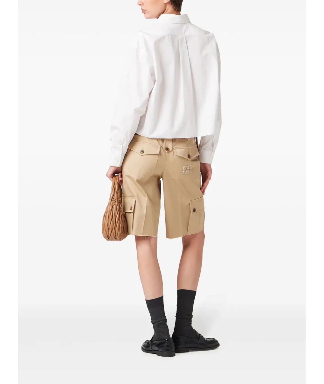 MIU MIU Белая хлопковая рубашка, фото 3