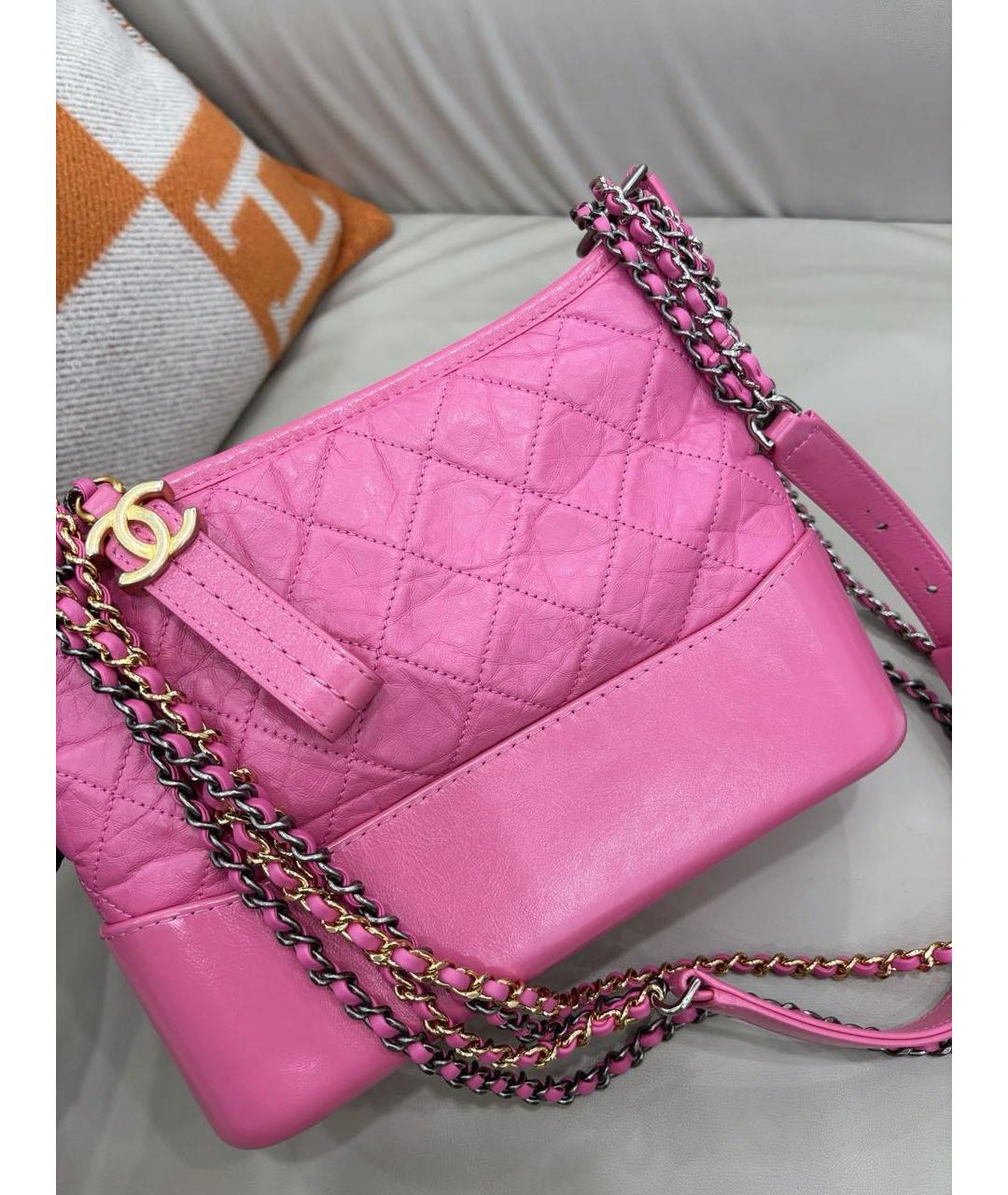 CHANEL Розовая кожаная сумка через плечо, фото 2