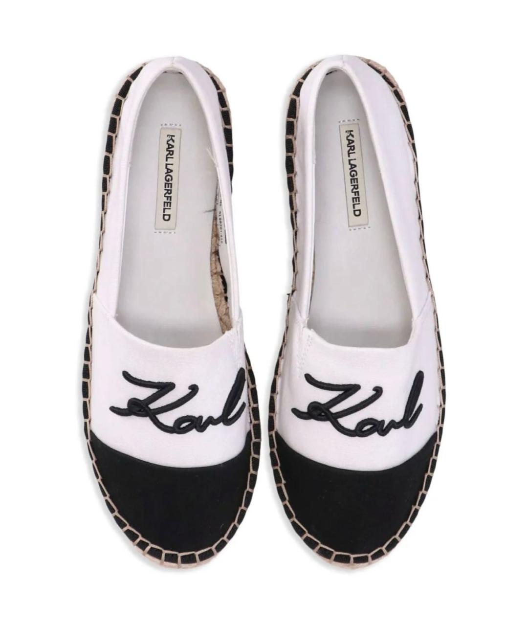 KARL LAGERFELD Белые текстильные эспадрильи, фото 4