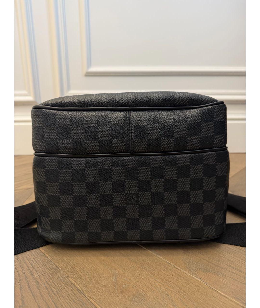 LOUIS VUITTON Антрацитовый рюкзак, фото 4