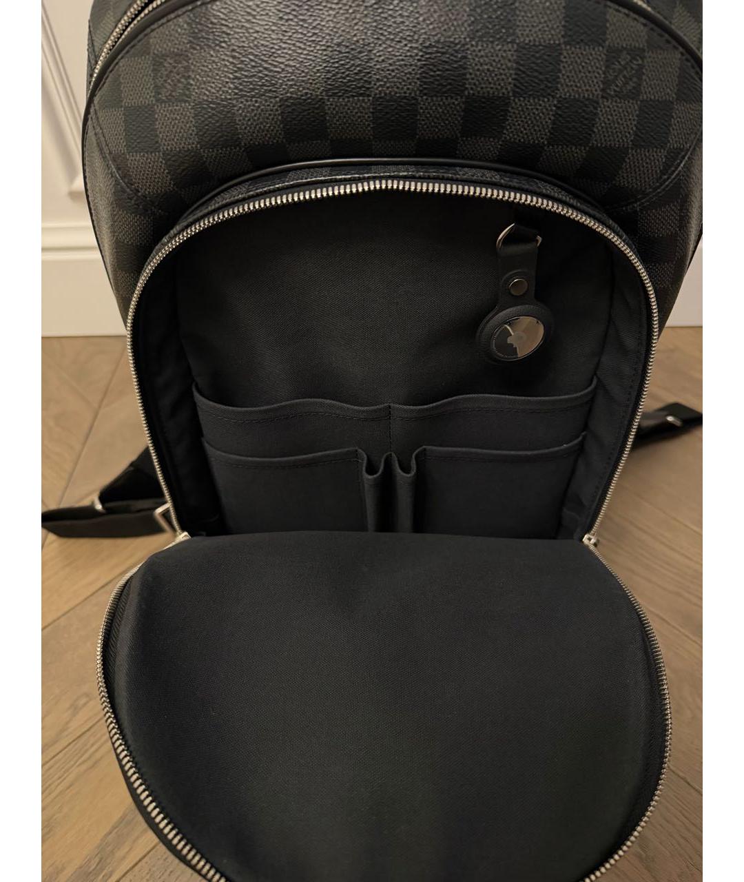 LOUIS VUITTON Антрацитовый рюкзак, фото 5