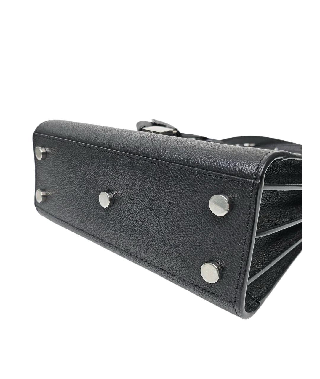 SAINT LAURENT Черная кожаная сумка через плечо, фото 5