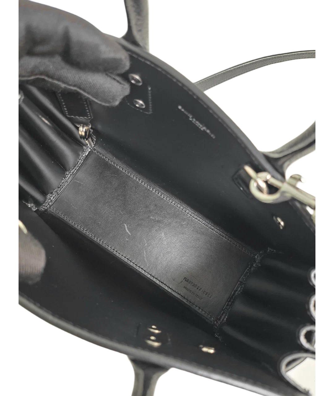 SAINT LAURENT Черная кожаная сумка через плечо, фото 4