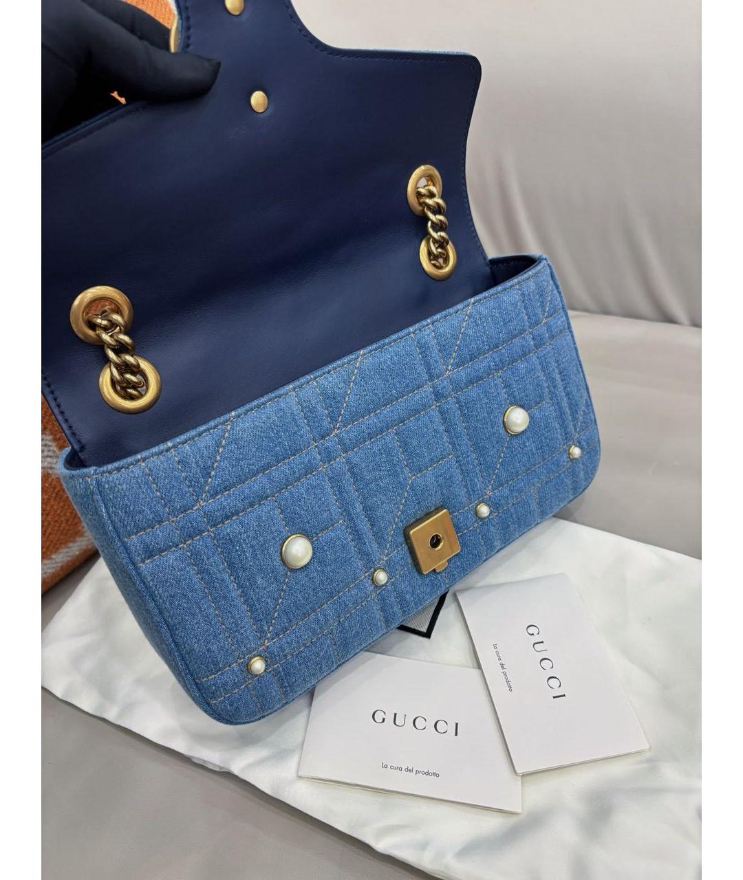 GUCCI Голубая сумка через плечо, фото 6