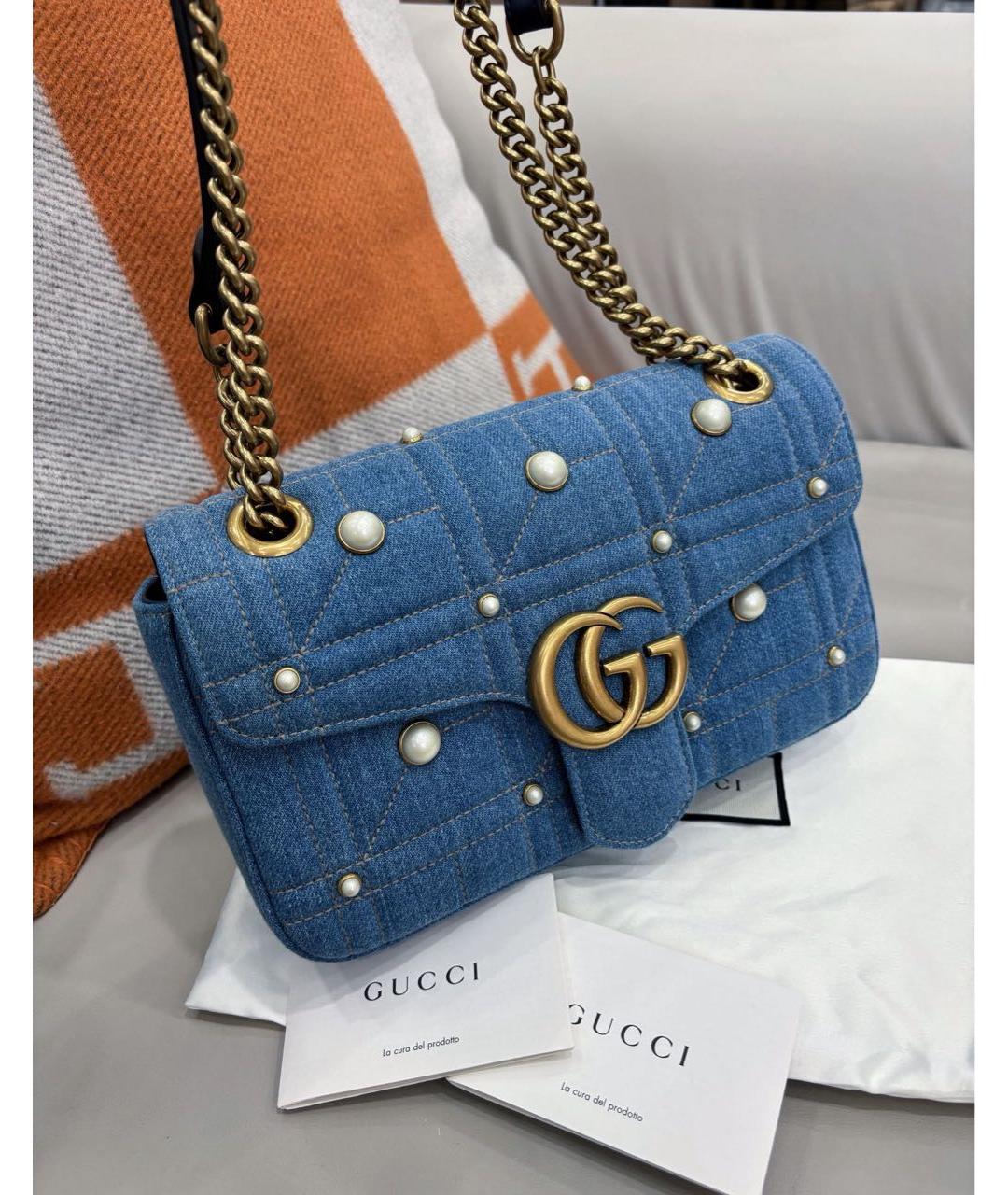 GUCCI Голубая сумка через плечо, фото 2