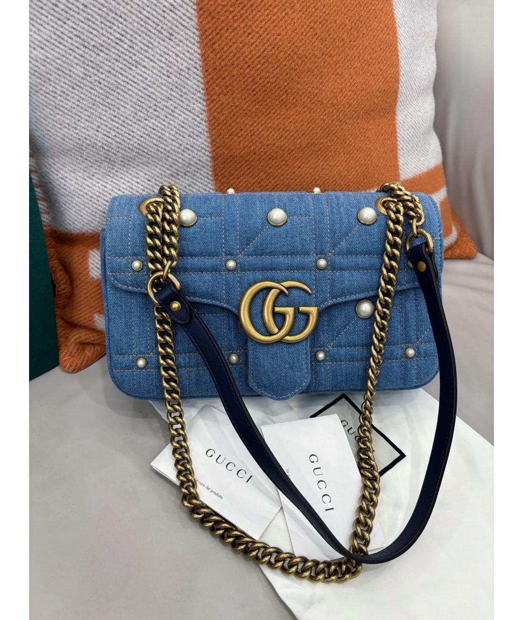 GUCCI Голубая сумка через плечо, фото 9