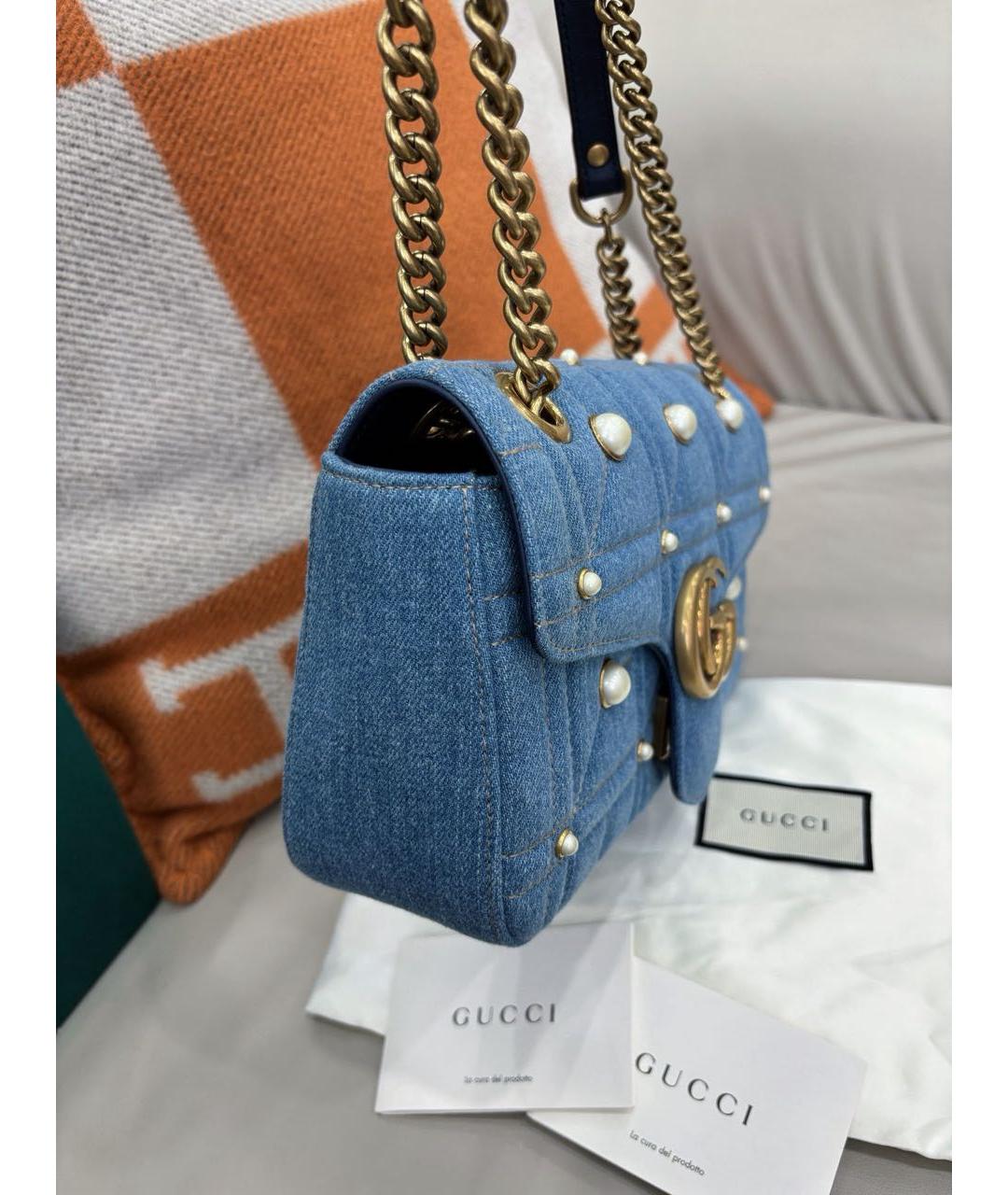 GUCCI Голубая сумка через плечо, фото 3