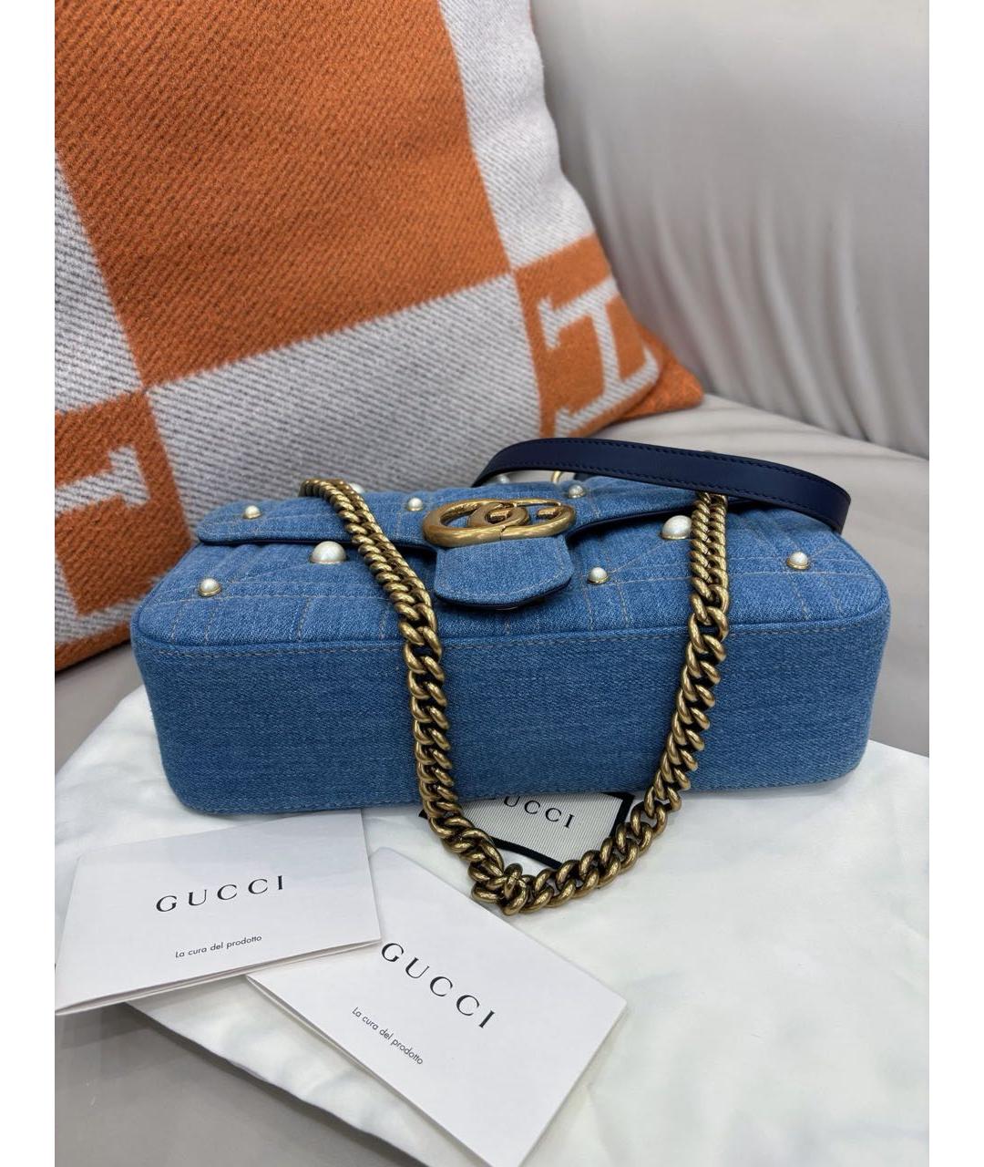 GUCCI Голубая сумка через плечо, фото 5