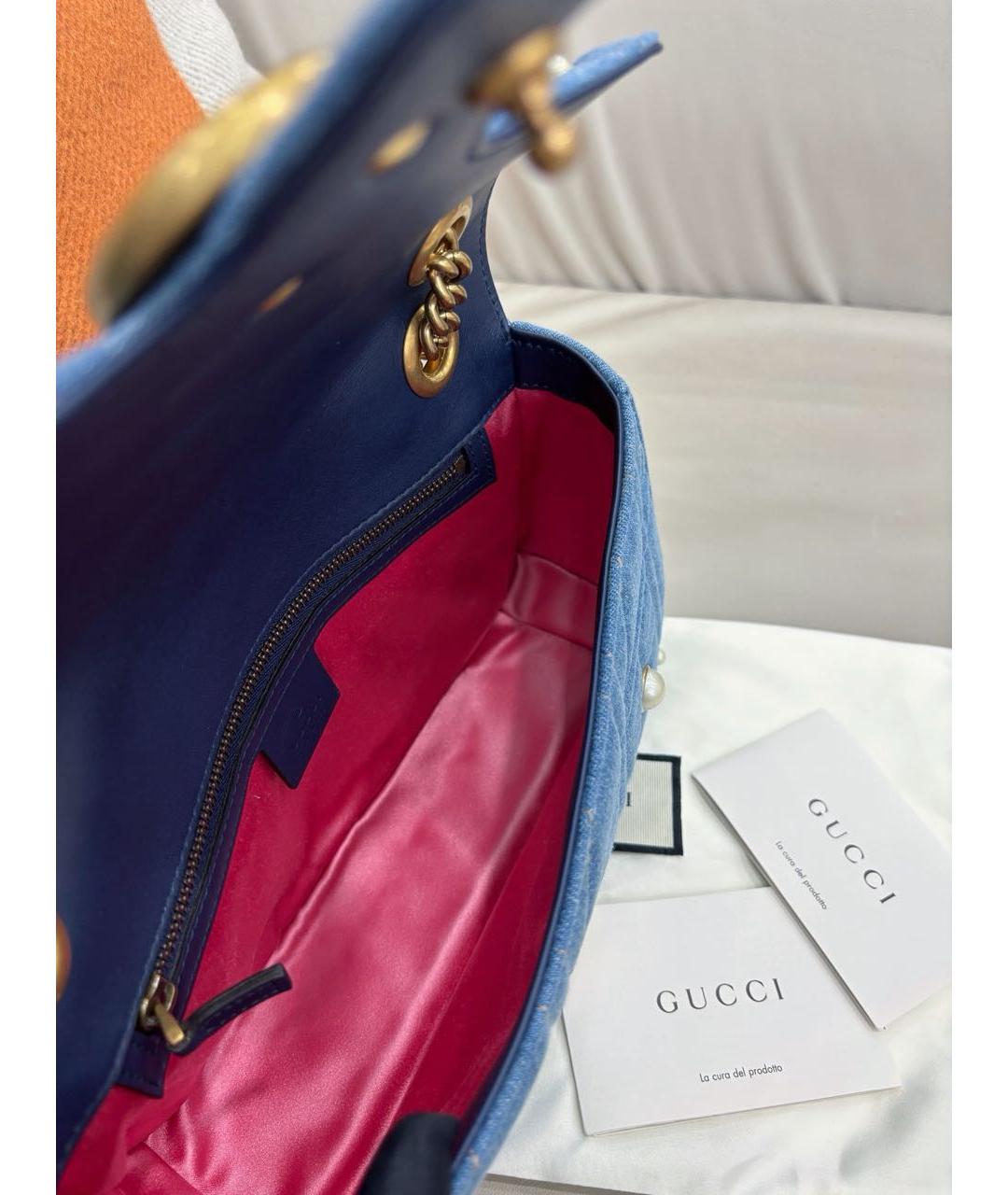 GUCCI Голубая сумка через плечо, фото 7