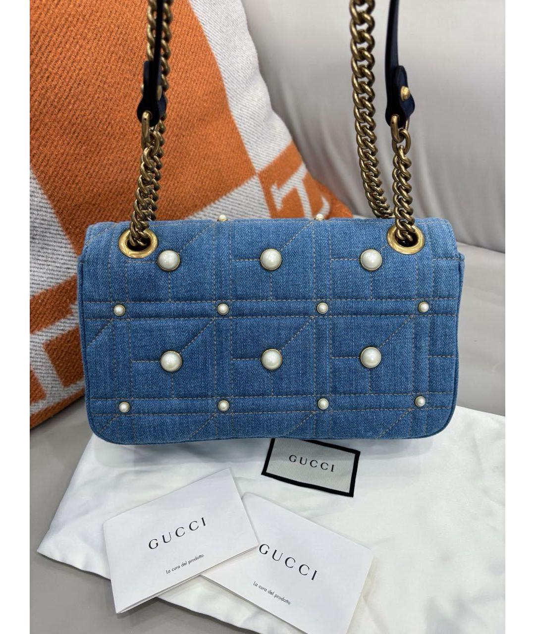 GUCCI Голубая сумка через плечо, фото 4