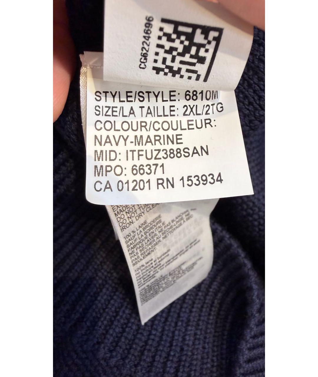 CANADA GOOSE Темно-синий шерстяной джемпер / свитер, фото 4