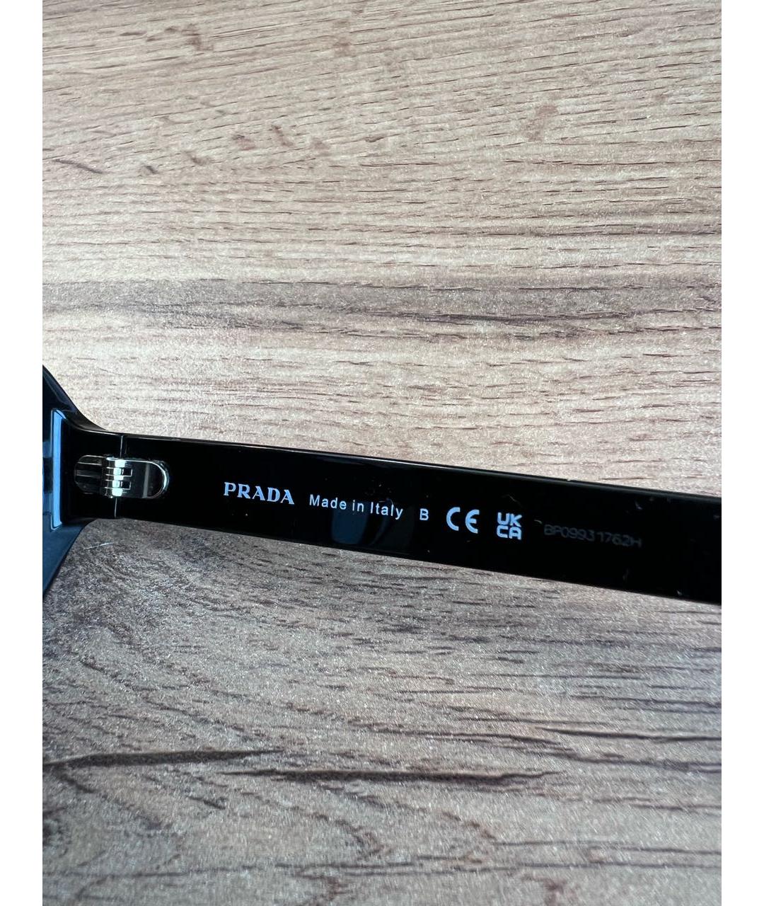 PRADA Черные пластиковые солнцезащитные очки, фото 8