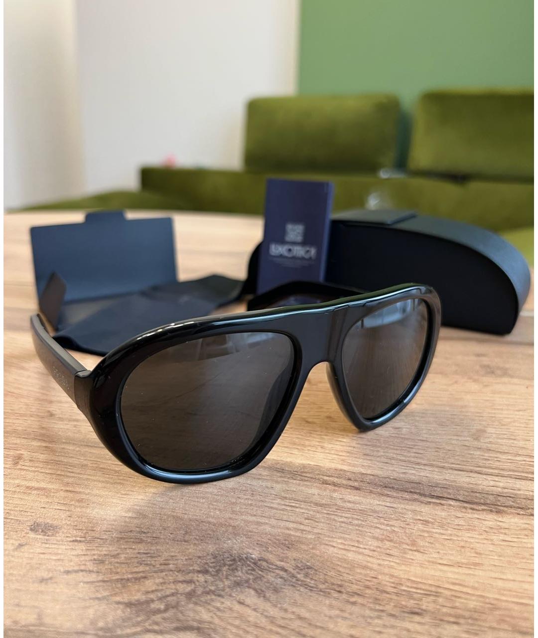 PRADA Черные пластиковые солнцезащитные очки, фото 4