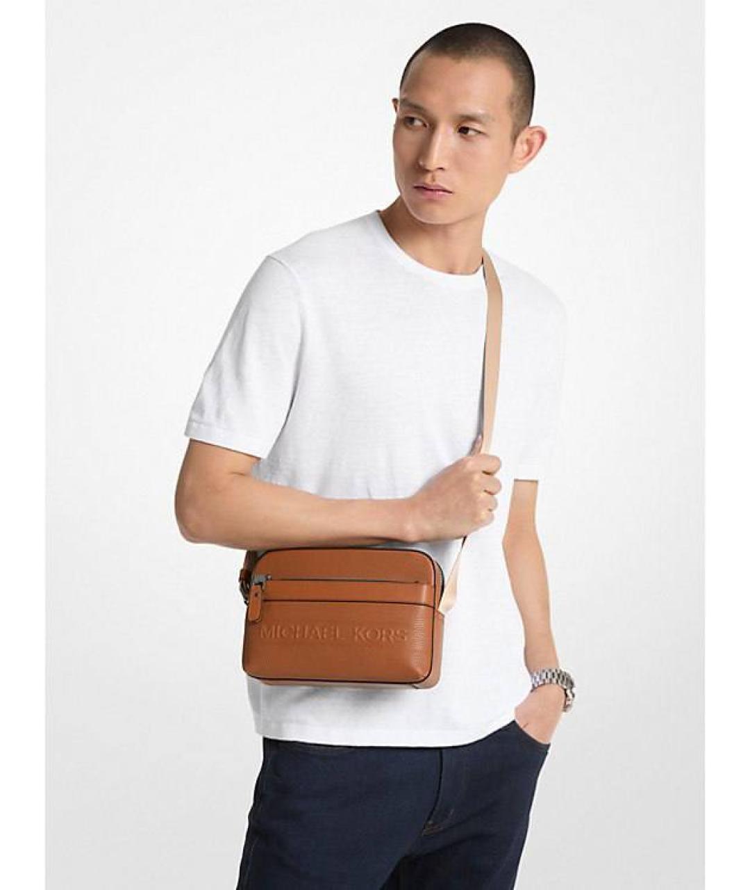 MICHAEL KORS Коричневая кожаная сумка на плечо, фото 4