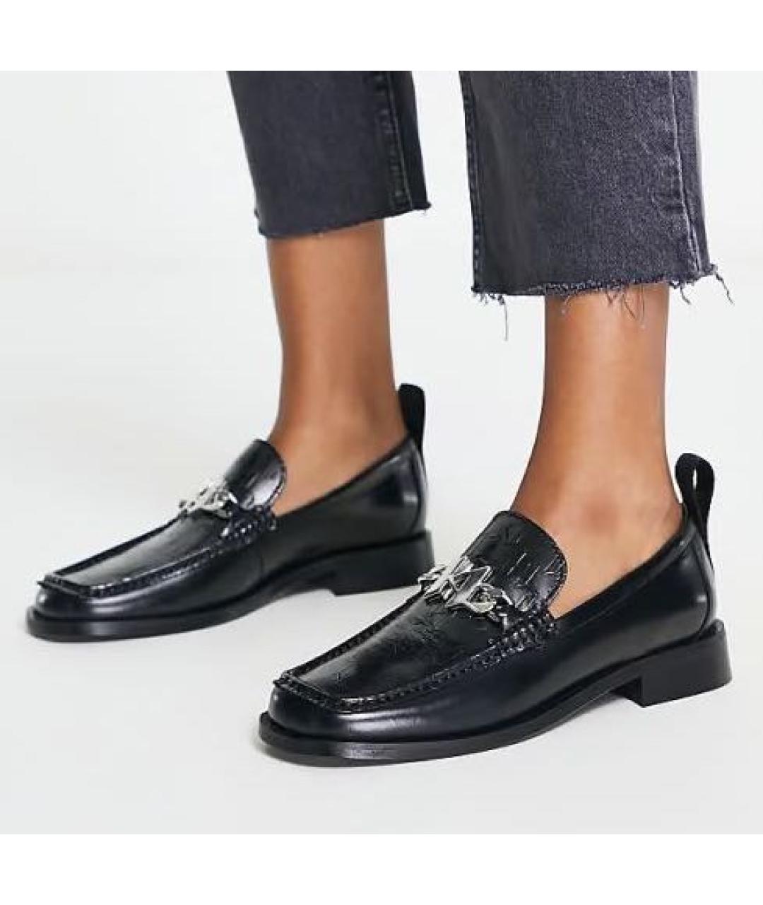 KARL LAGERFELD Черные кожаные лоферы, фото 5