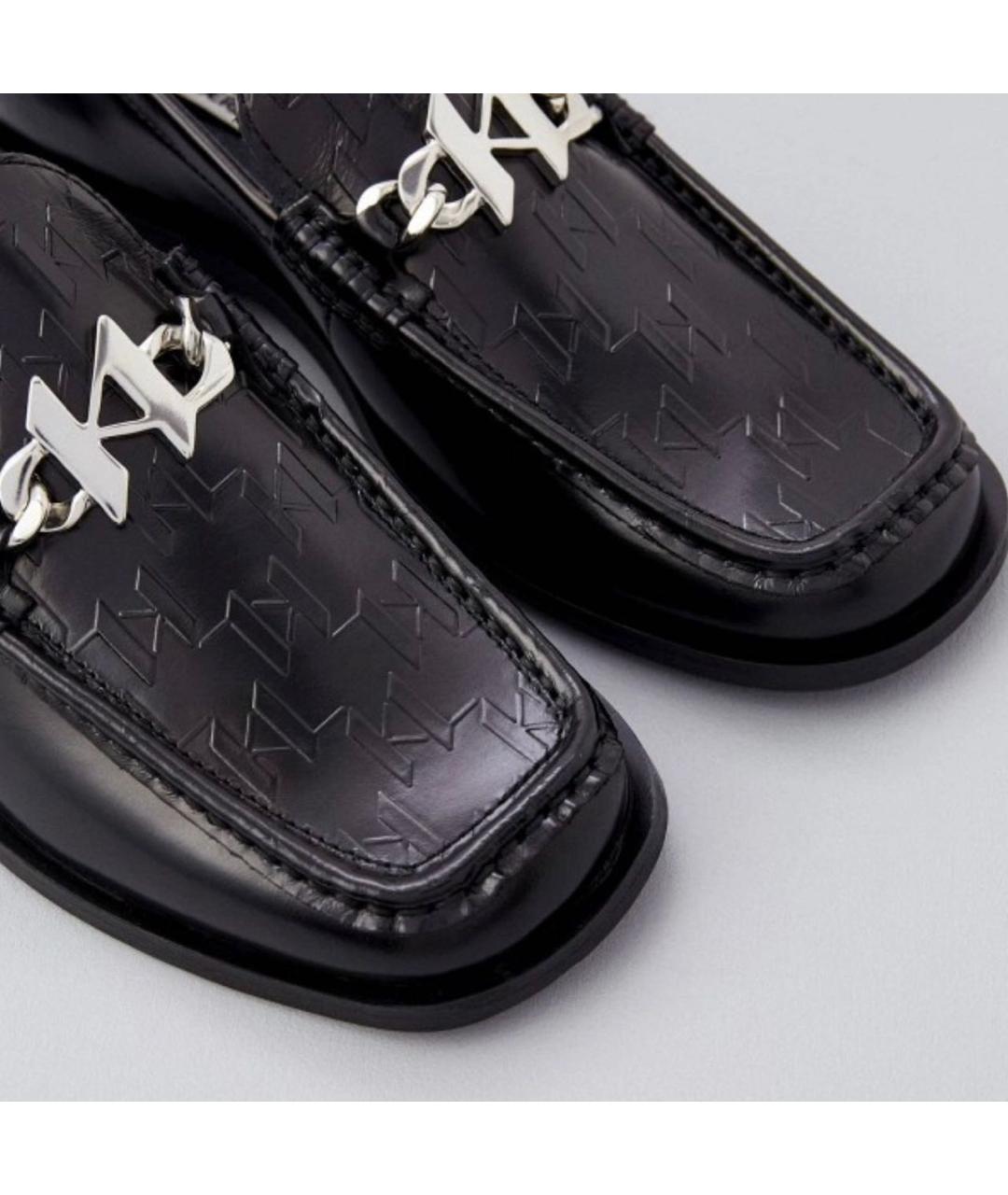 KARL LAGERFELD Черные кожаные лоферы, фото 6