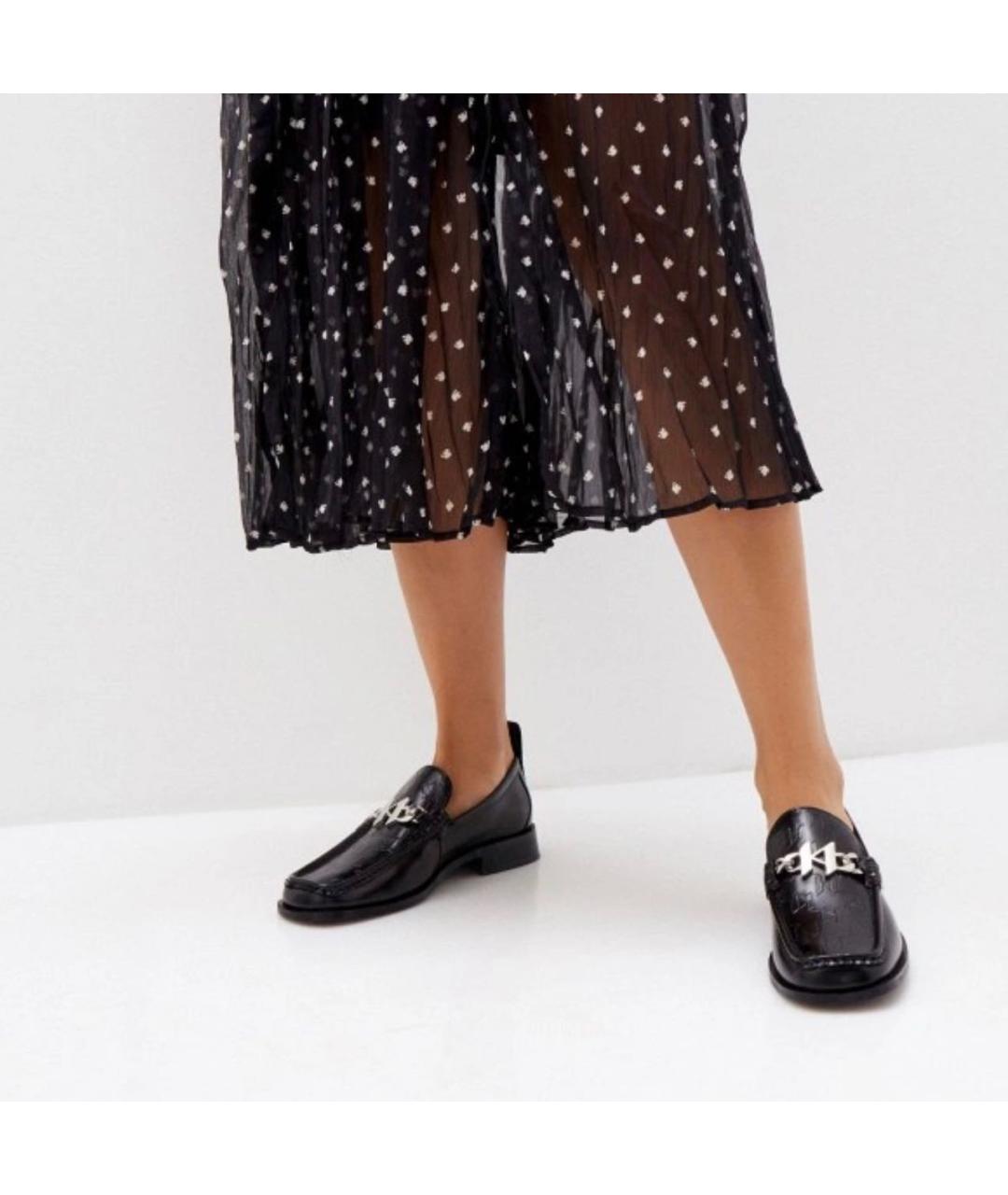 KARL LAGERFELD Черные кожаные лоферы, фото 7