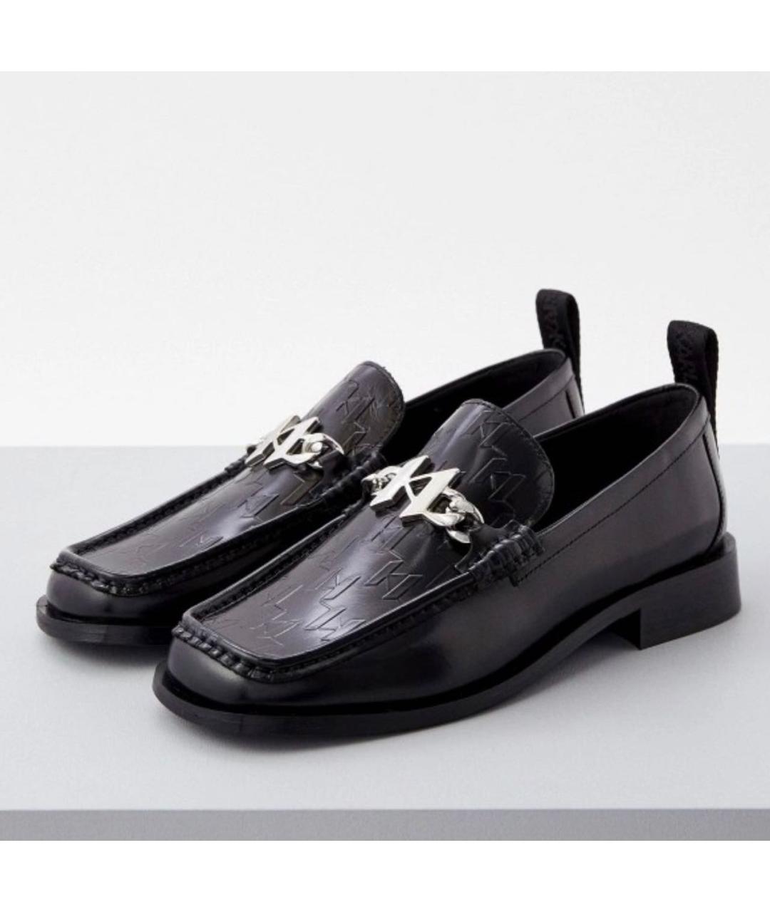KARL LAGERFELD Черные кожаные лоферы, фото 2