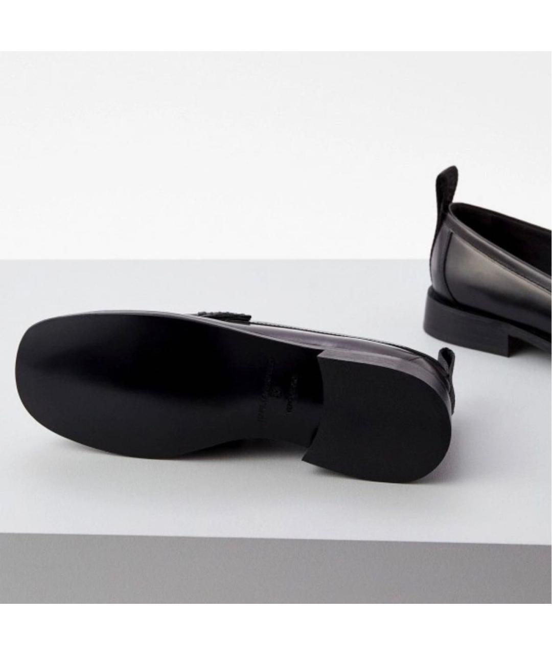 KARL LAGERFELD Черные кожаные лоферы, фото 4