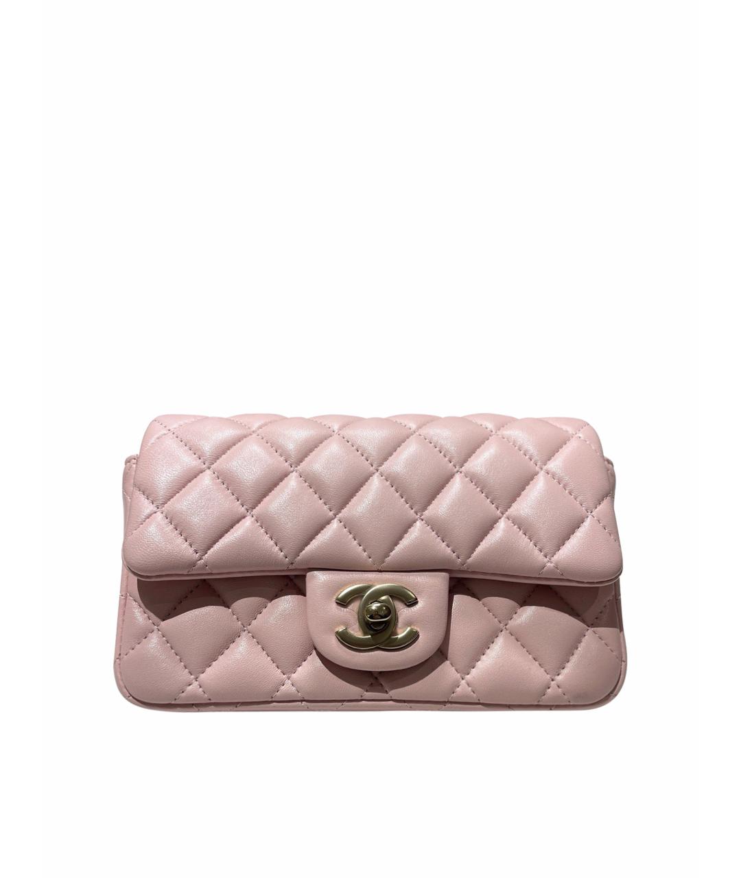 CHANEL Розовая кожаная сумка через плечо, фото 1