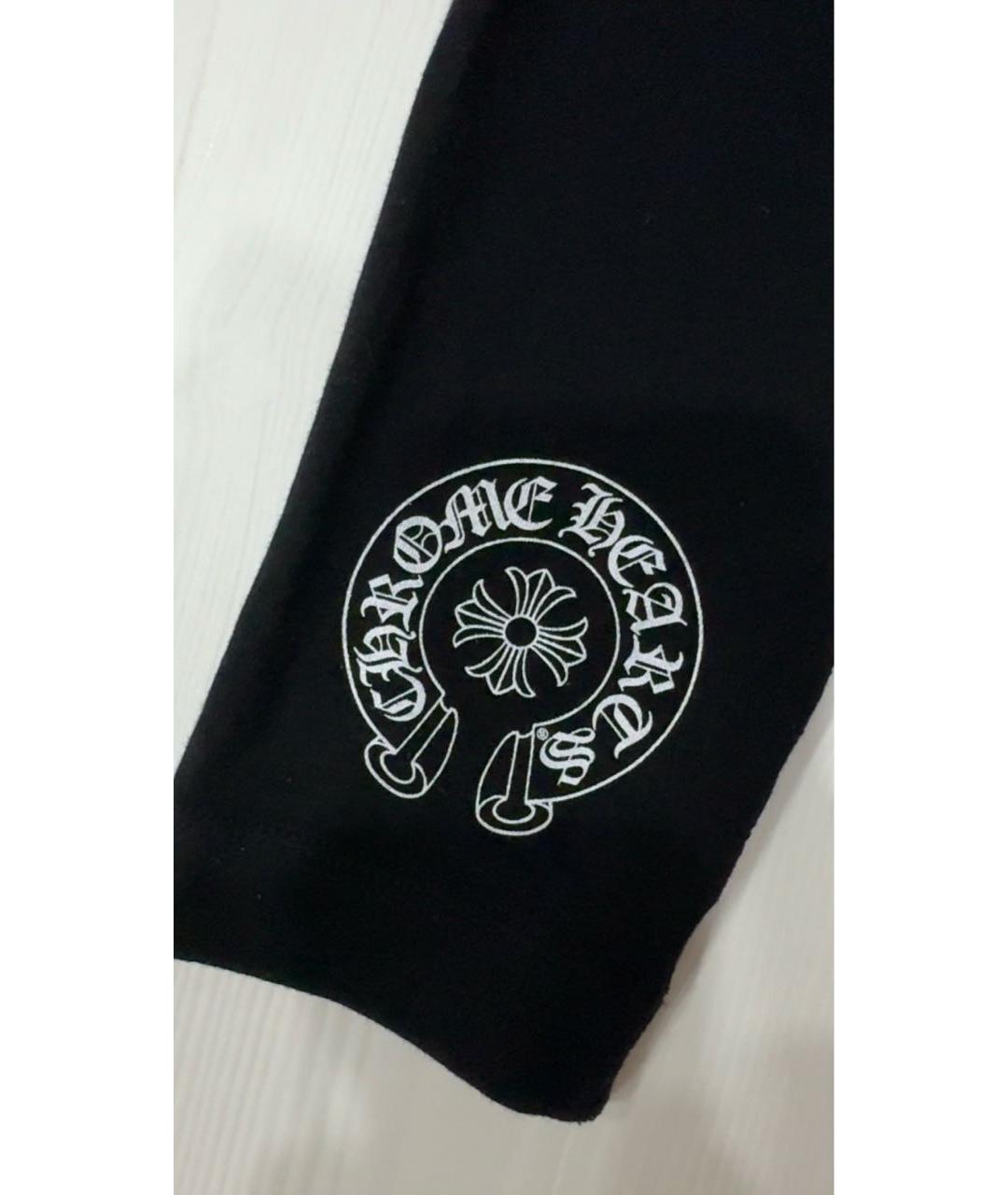 CHROME HEARTS Черные хлопковые леггинсы и велосипедки, фото 4