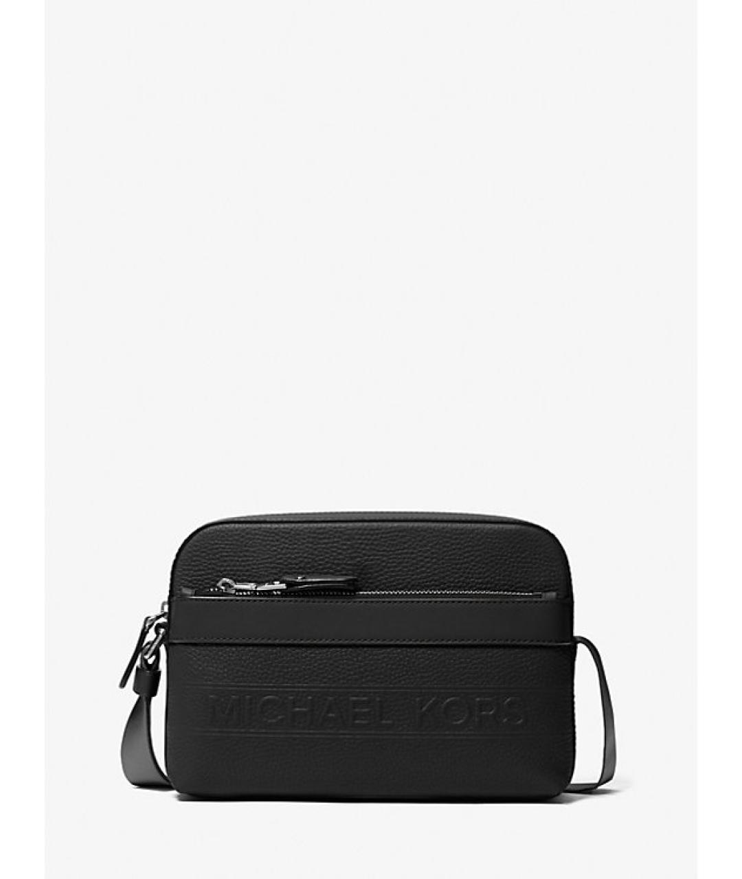 MICHAEL KORS Черная кожаная сумка на плечо, фото 4