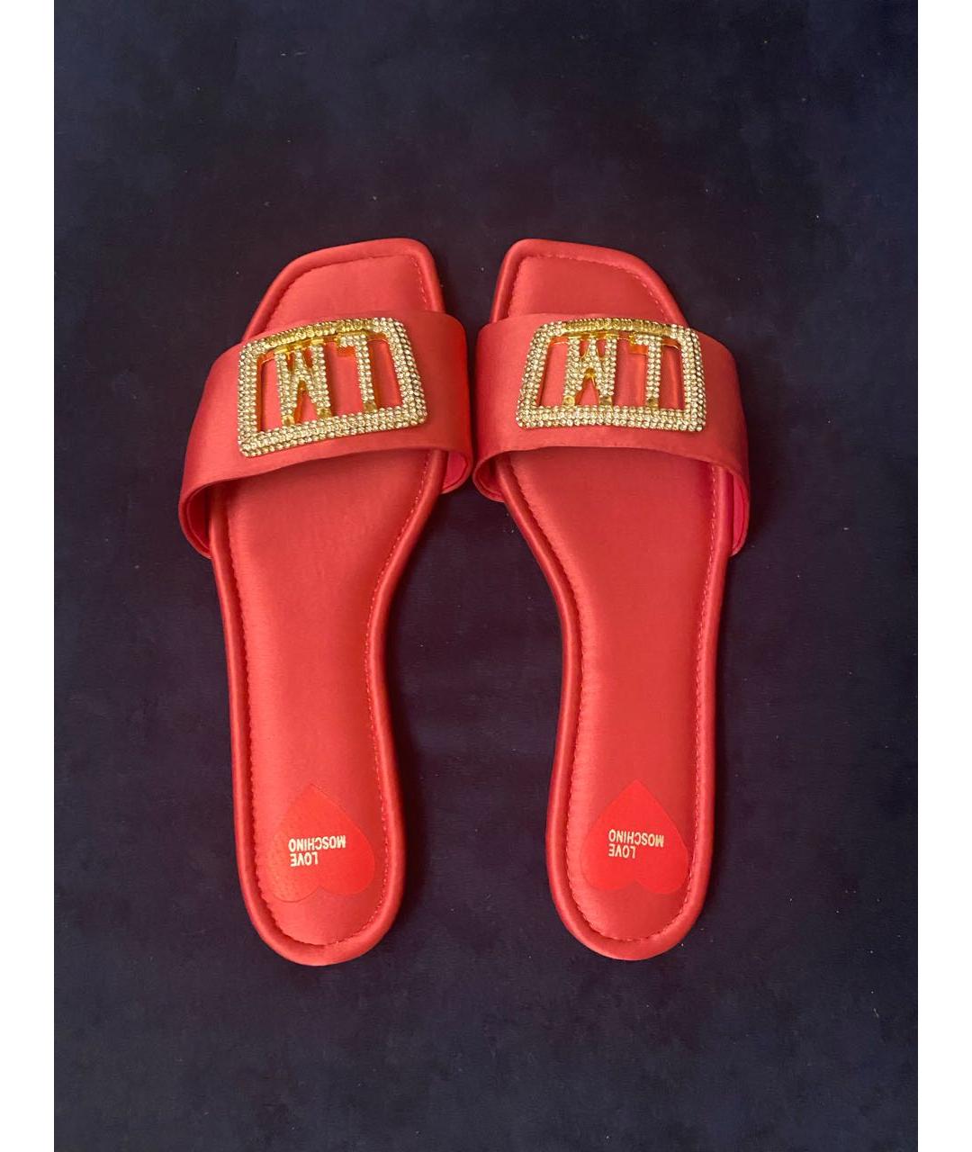 LOVE MOSCHINO Розовые шлепанцы, фото 3