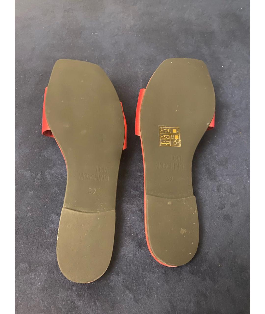 LOVE MOSCHINO Розовые шлепанцы, фото 7