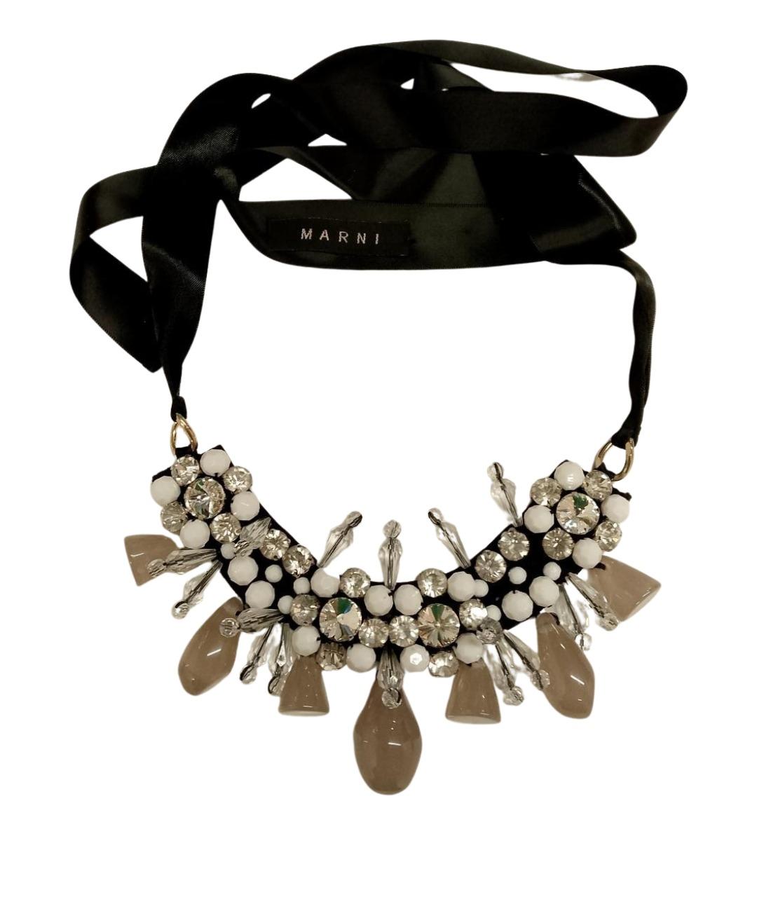 MARNI Бежевое металлическое колье, фото 1