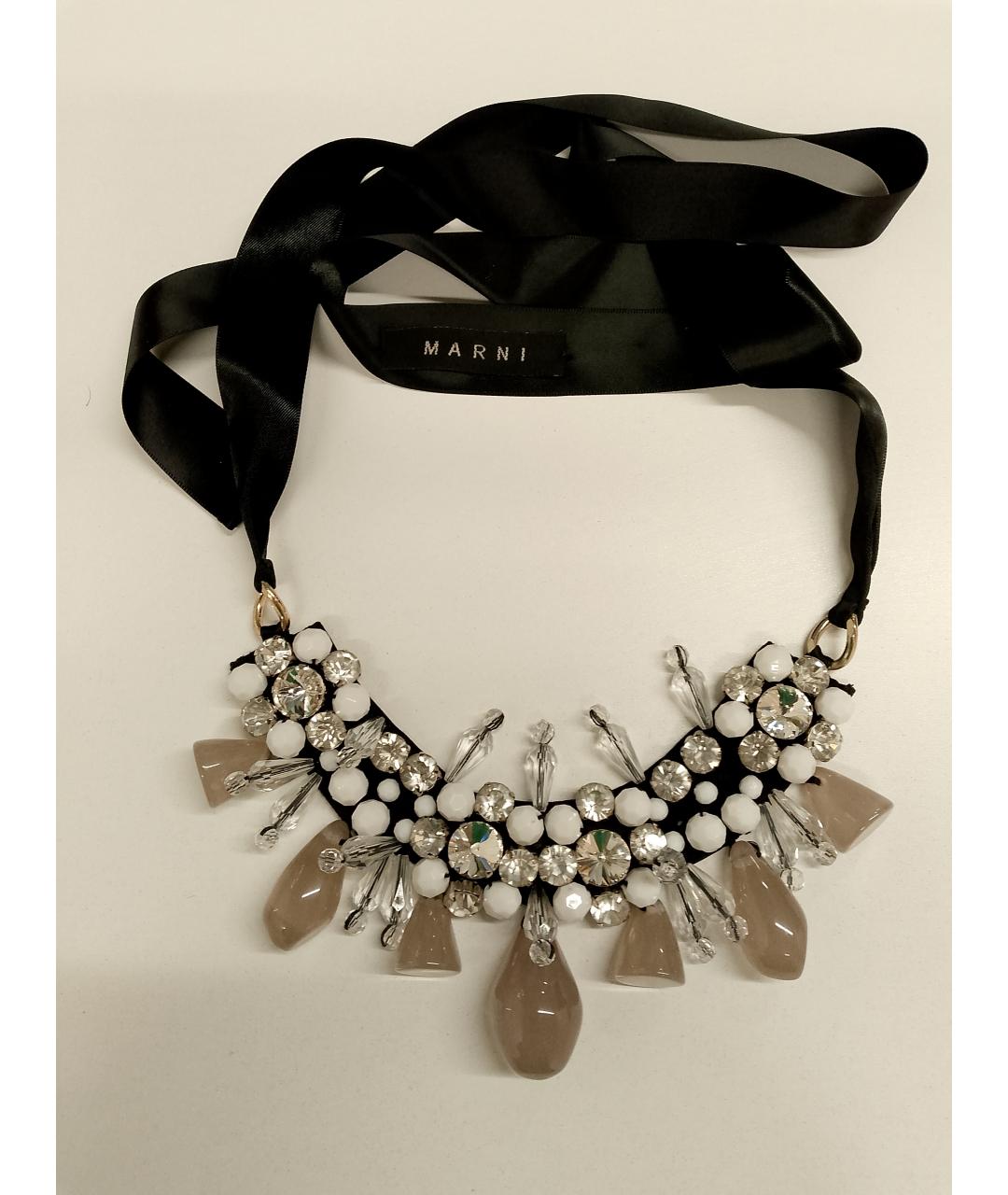 MARNI Бежевое металлическое колье, фото 3