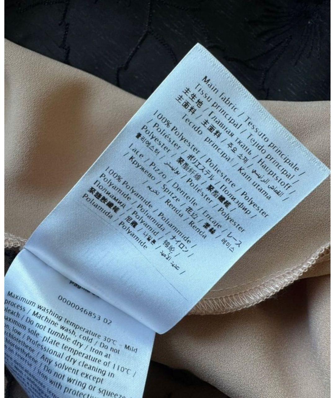 RED VALENTINO Черное шелковое повседневное платье, фото 8