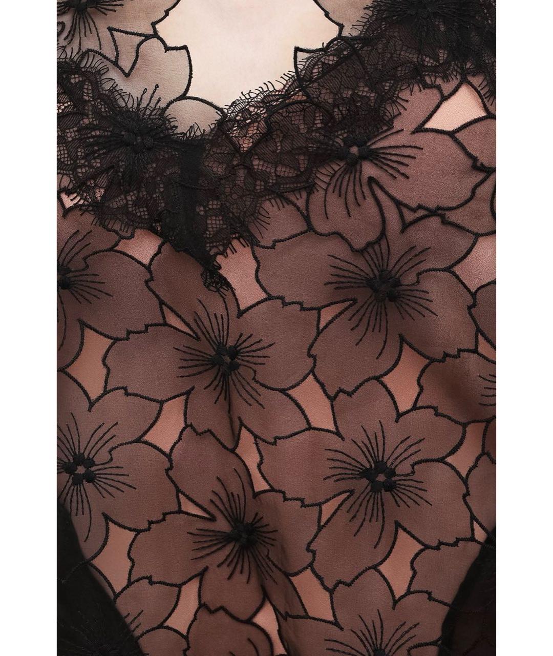 RED VALENTINO Черное шелковое повседневное платье, фото 4