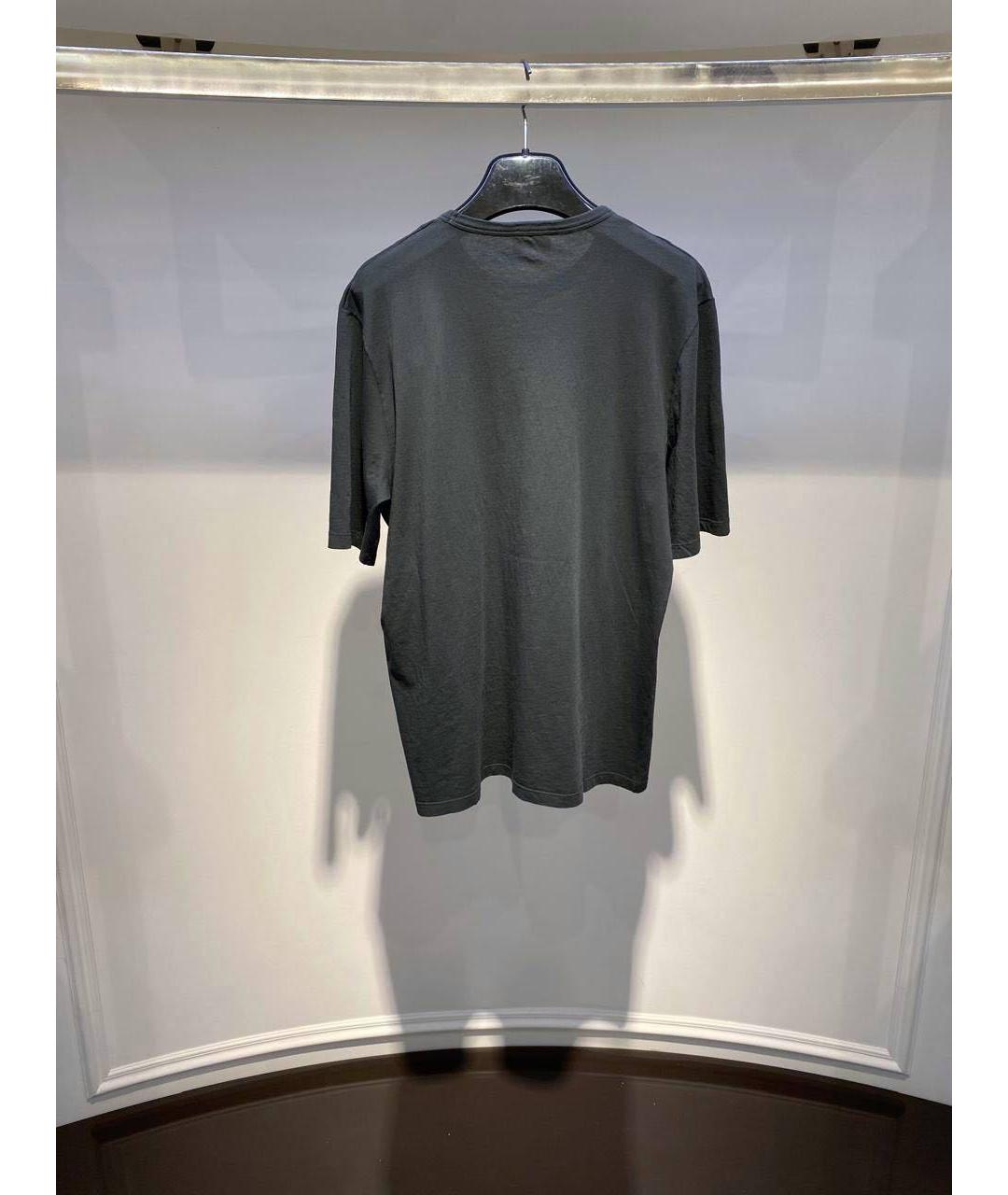SAINT LAURENT Серая хлопковая футболка, фото 3