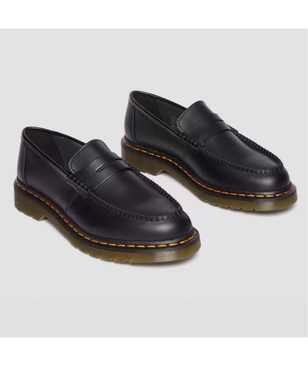 DR. MARTENS Черные кожаные лоферы, фото 3