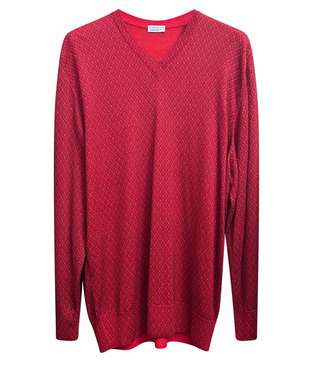 ZILLI Красный кашемировый джемпер / свитер, фото 1