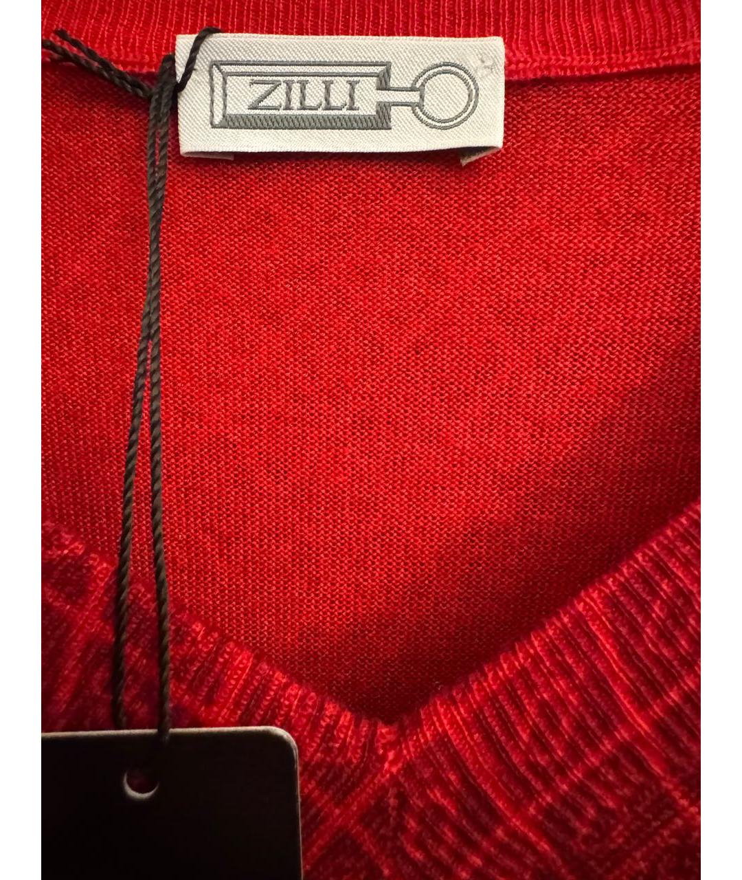 ZILLI Красный кашемировый джемпер / свитер, фото 3