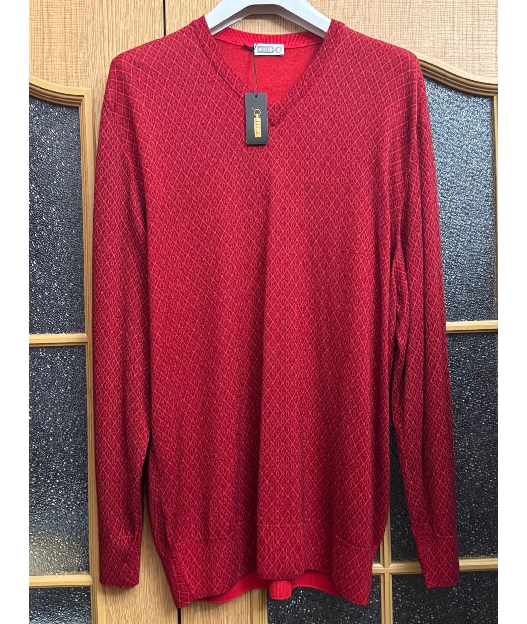ZILLI Красный кашемировый джемпер / свитер, фото 8