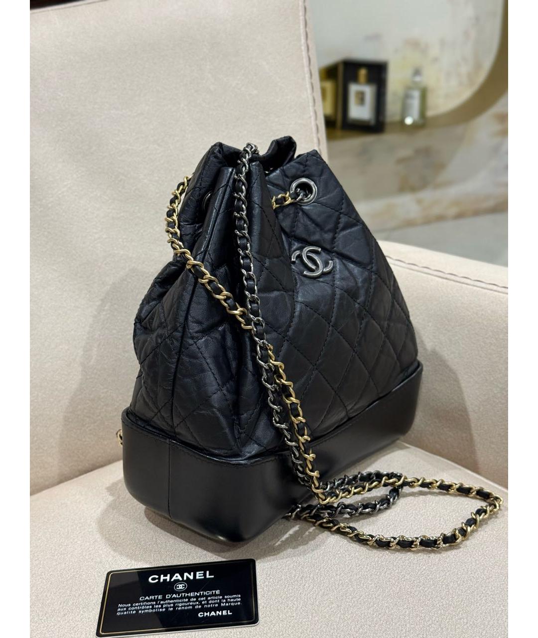 CHANEL Черный кожаный рюкзак, фото 3