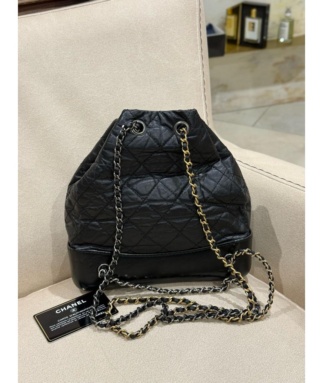 CHANEL Черный кожаный рюкзак, фото 4