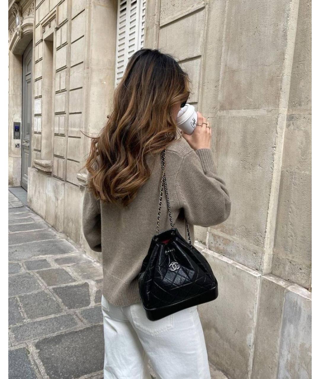 CHANEL Черный кожаный рюкзак, фото 7